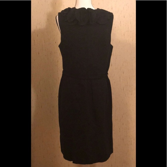 Badgley Mischka ruffle flower belted dress - Picture 5 of 6